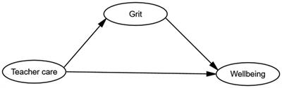 Testing a mediation model of teacher caring, grit, and student wellbeing in English as a foreign language students